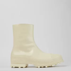 Tracktori White Ankle Boots for Unisex - Autumn / Winter collection