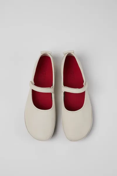 Right White Ballerinas for Women - Autumn / Winter collection - Image 3