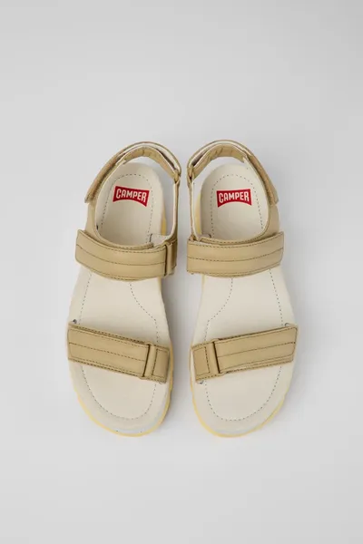 oruga Beige Sandals for Women - Autumn / Winter collection - Image 3