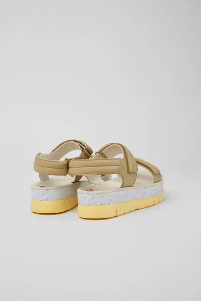 oruga Beige Sandals for Women - Autumn / Winter collection - Image 2