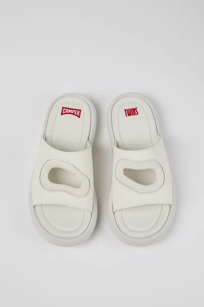 Twins White Sandals for Women - Autumn / Winter collection - Image 3