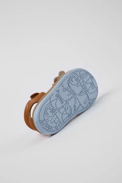 Twins Brown Sandals for Kids - Autumn / Winter collection - Image 4