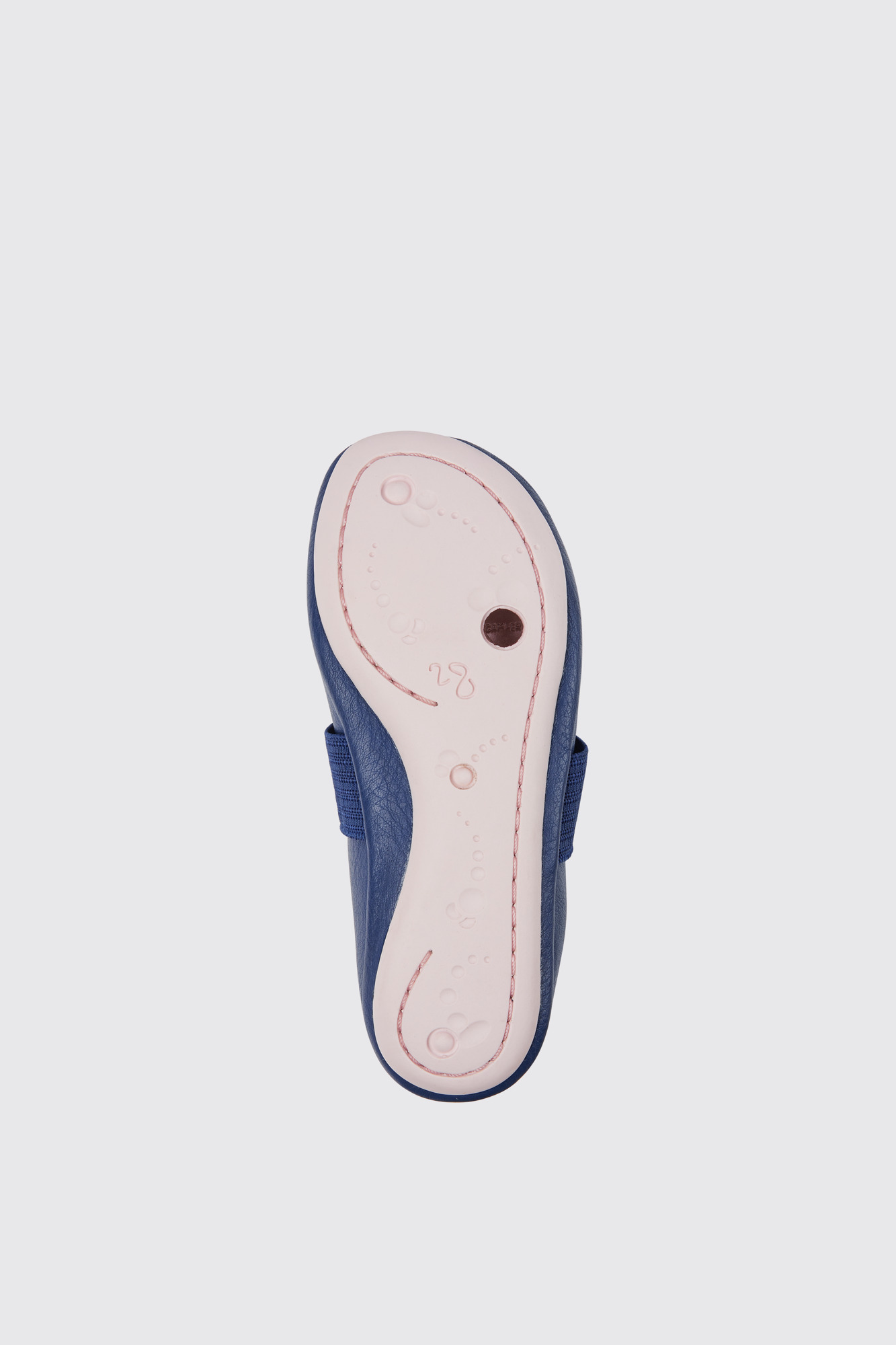 Right Blue leather ballerinas for girls - Image 4