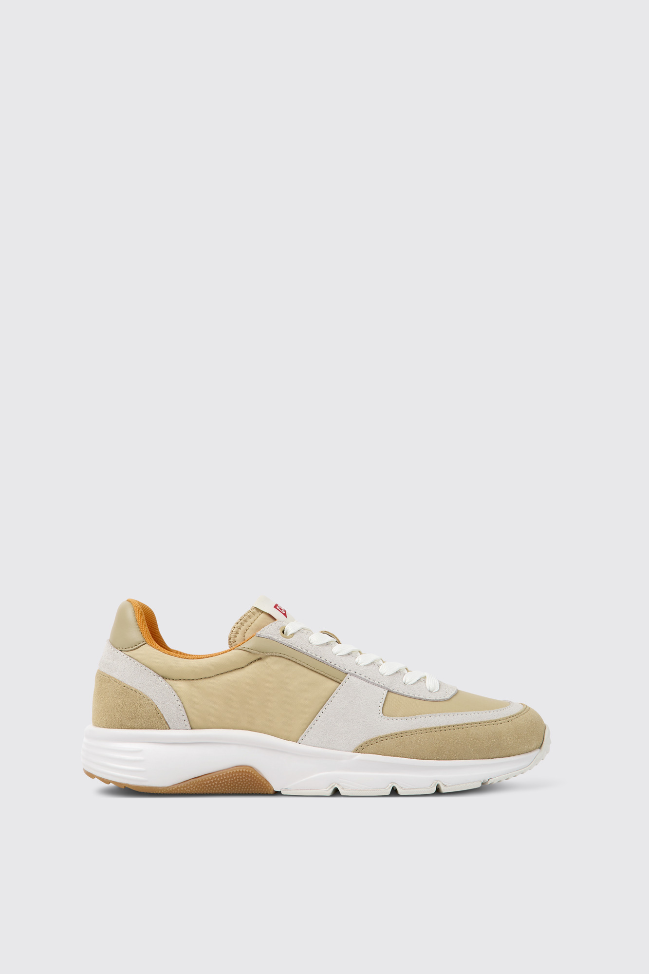 Drift Beige and white nubuck sneakers for men - Image 5