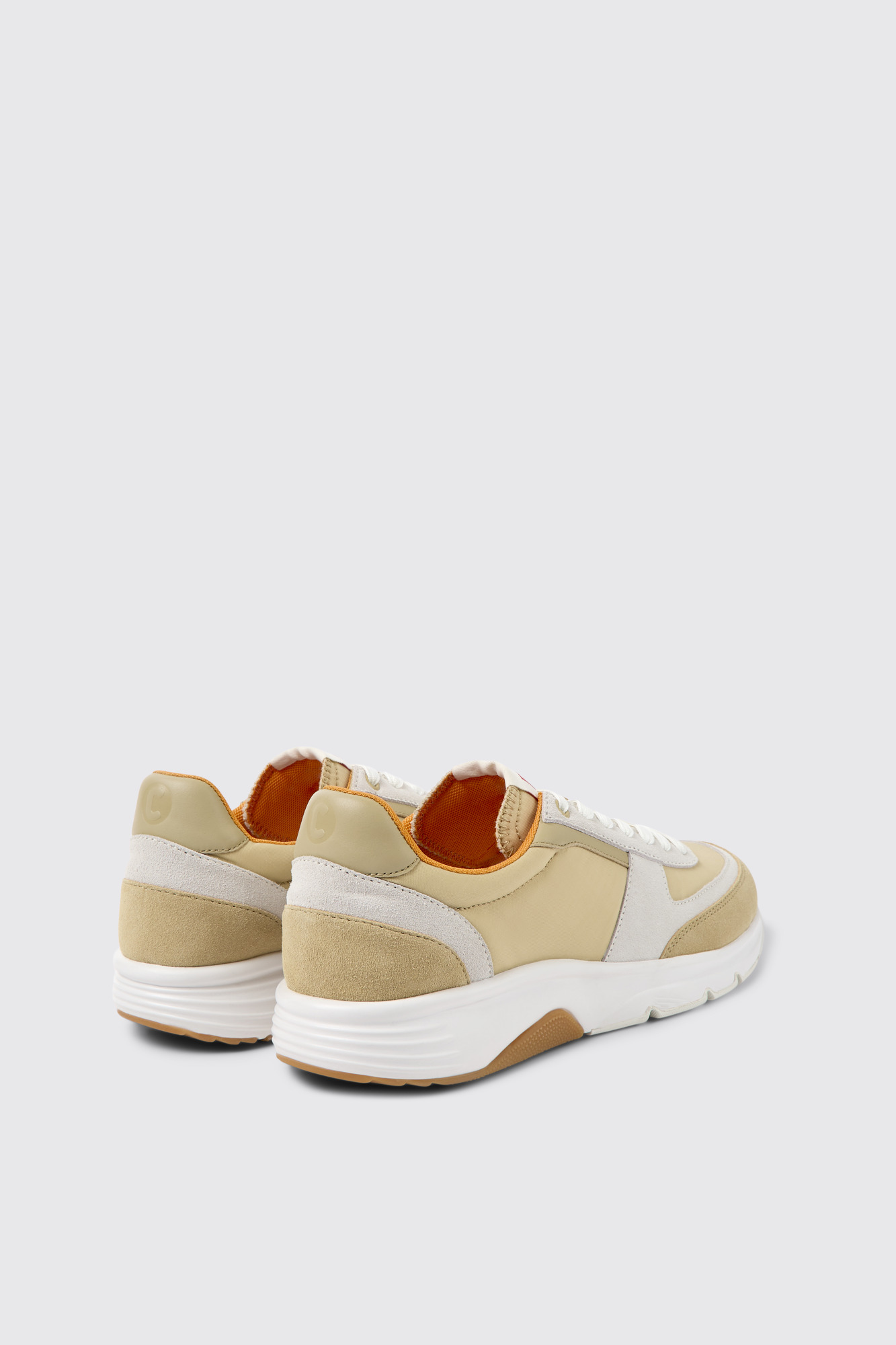 Drift Beige and white nubuck sneakers for men - Image 2