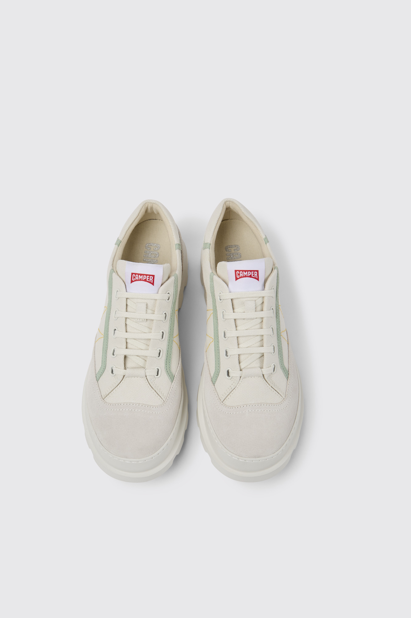 Brutus Sneaker for men in white, grey and green - Image 3