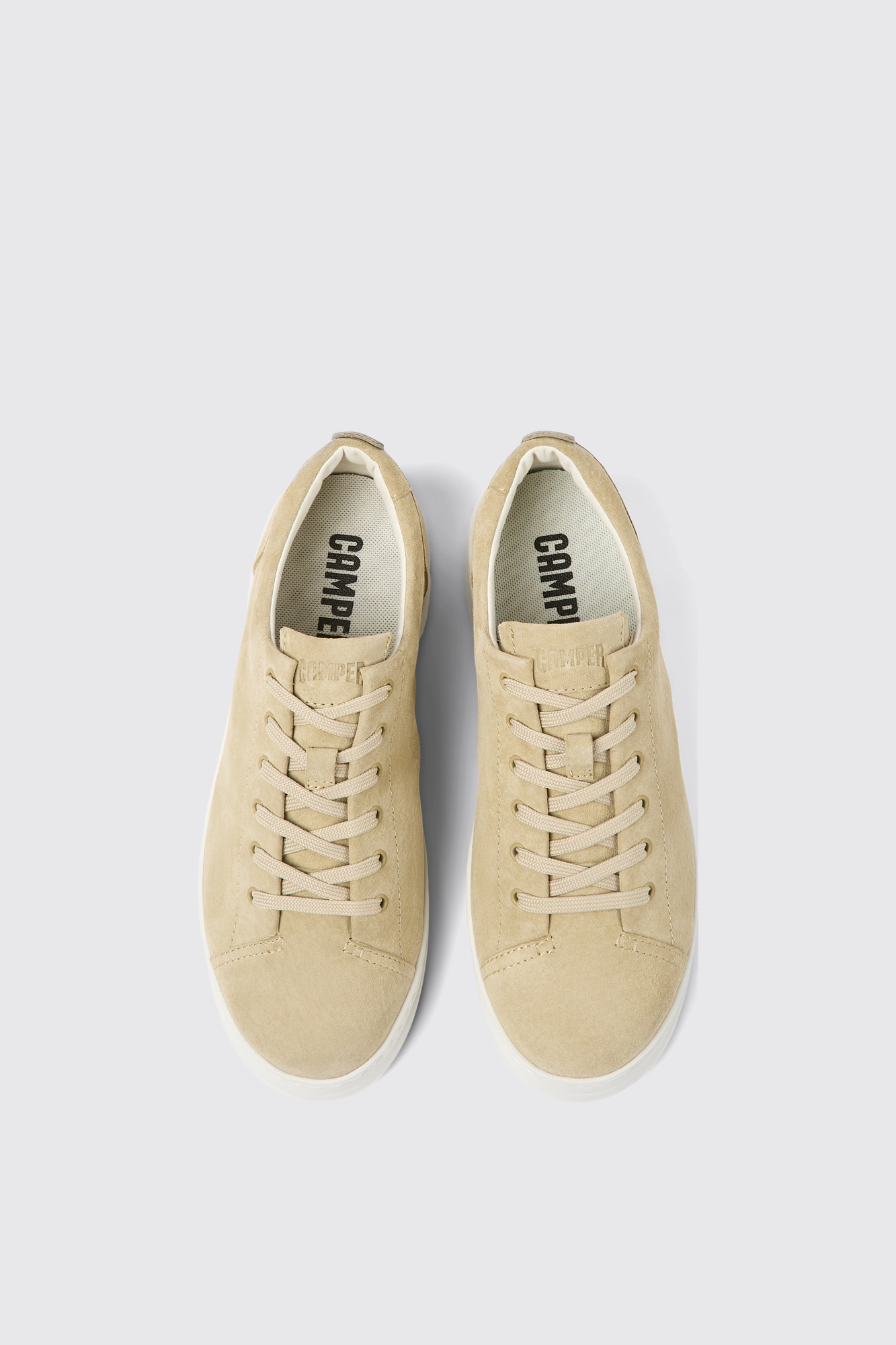 Runner Up Beige Nubuck Women's Sneakers. - Image 3