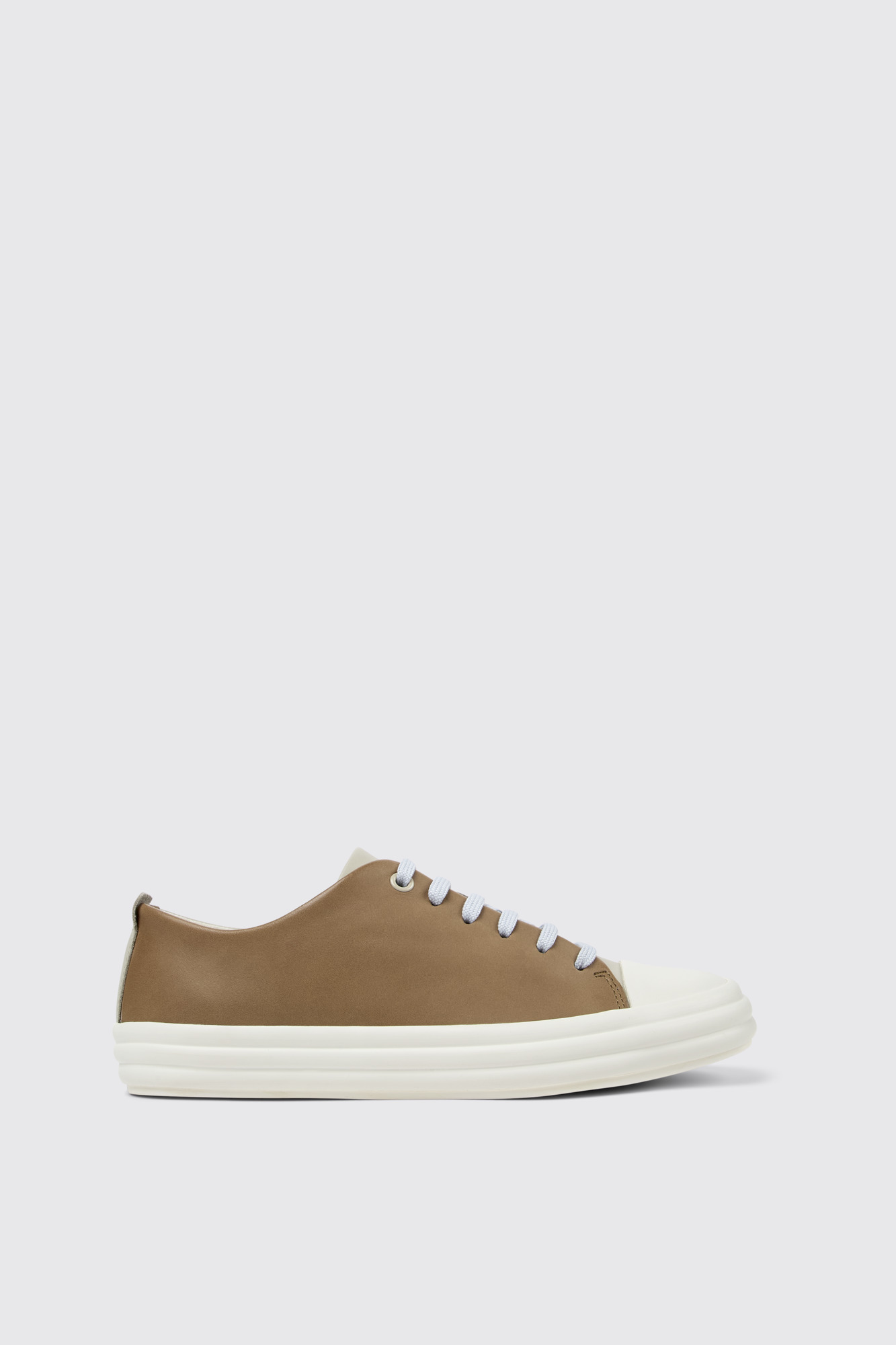 Twins Gray Leather Sneakers for Women. - Image 5