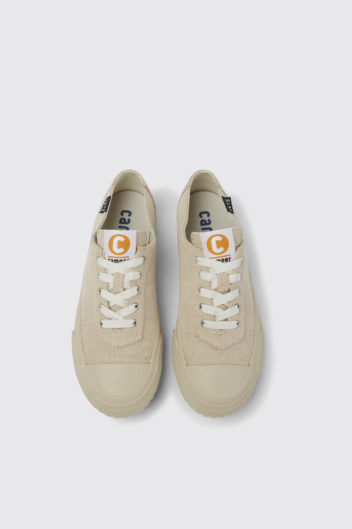 Camaleon Beige recycled hemp and cotton sneakers for women - Image 3
