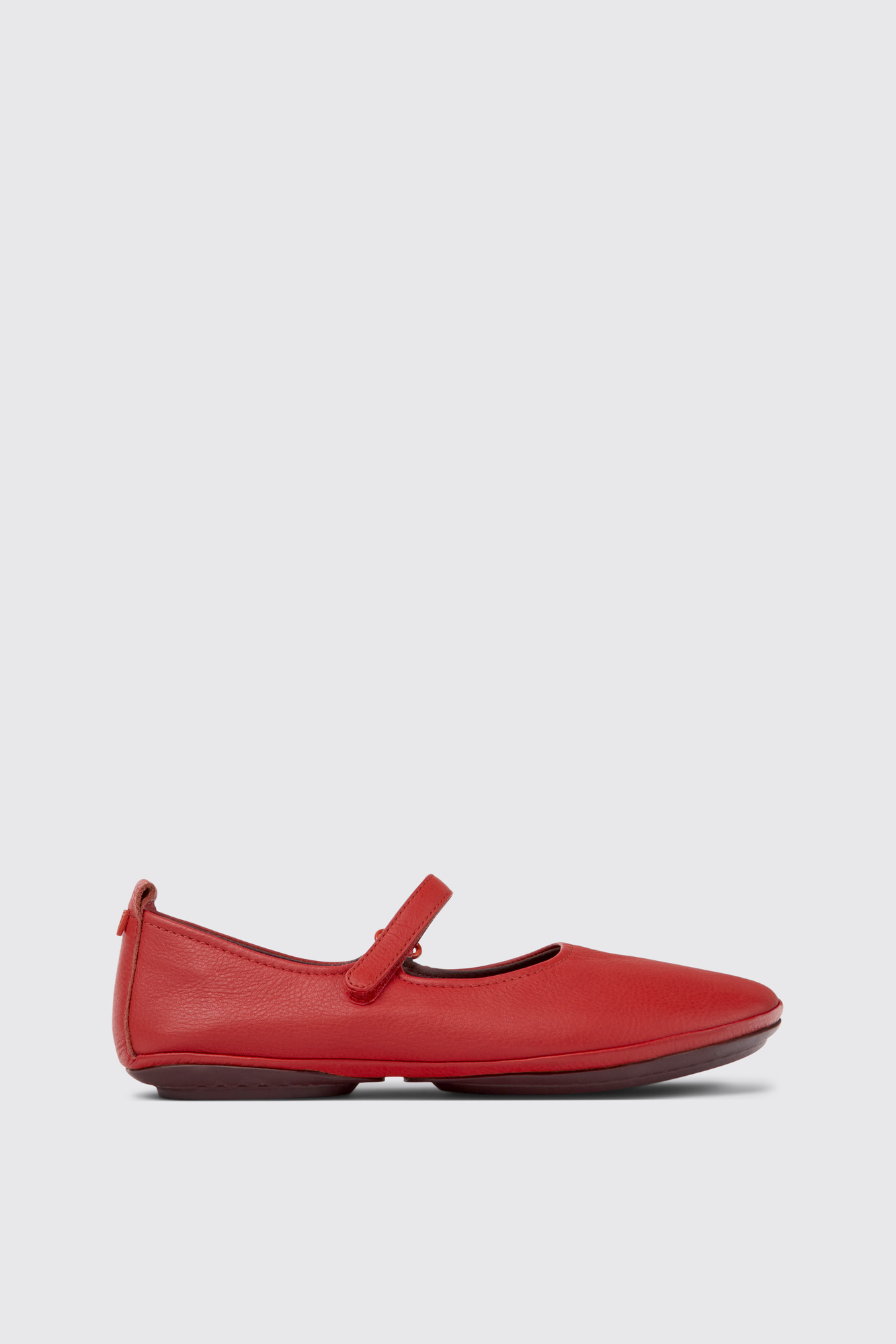 Right Red leather shoes for women - Image 5
