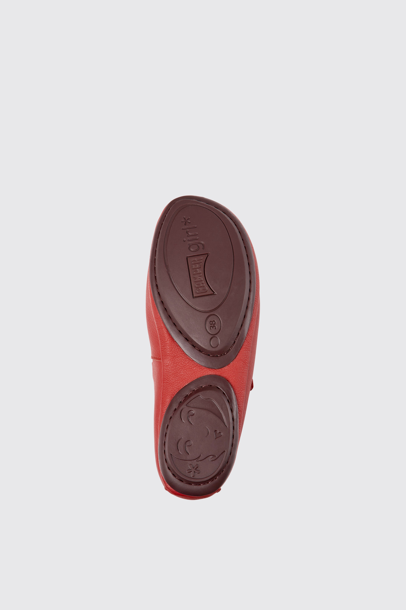 Right Red leather shoes for women - Image 4