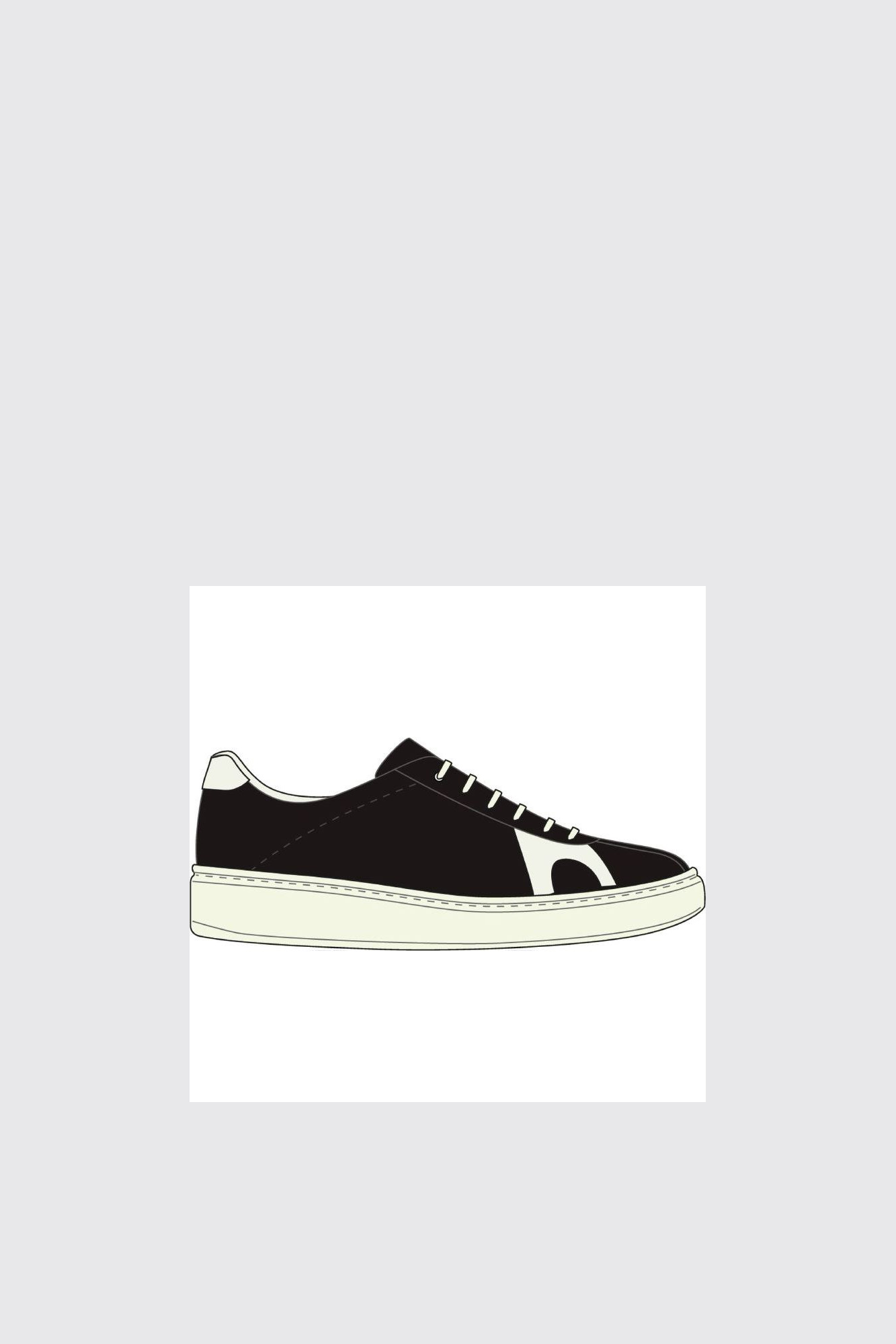 Runner K21 MIRUM® Black and white sneakers for women - Image 4