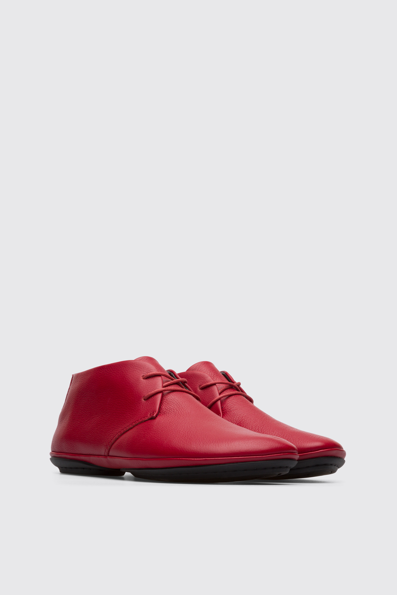 Right Red lace up ankle boot for women - Image 2
