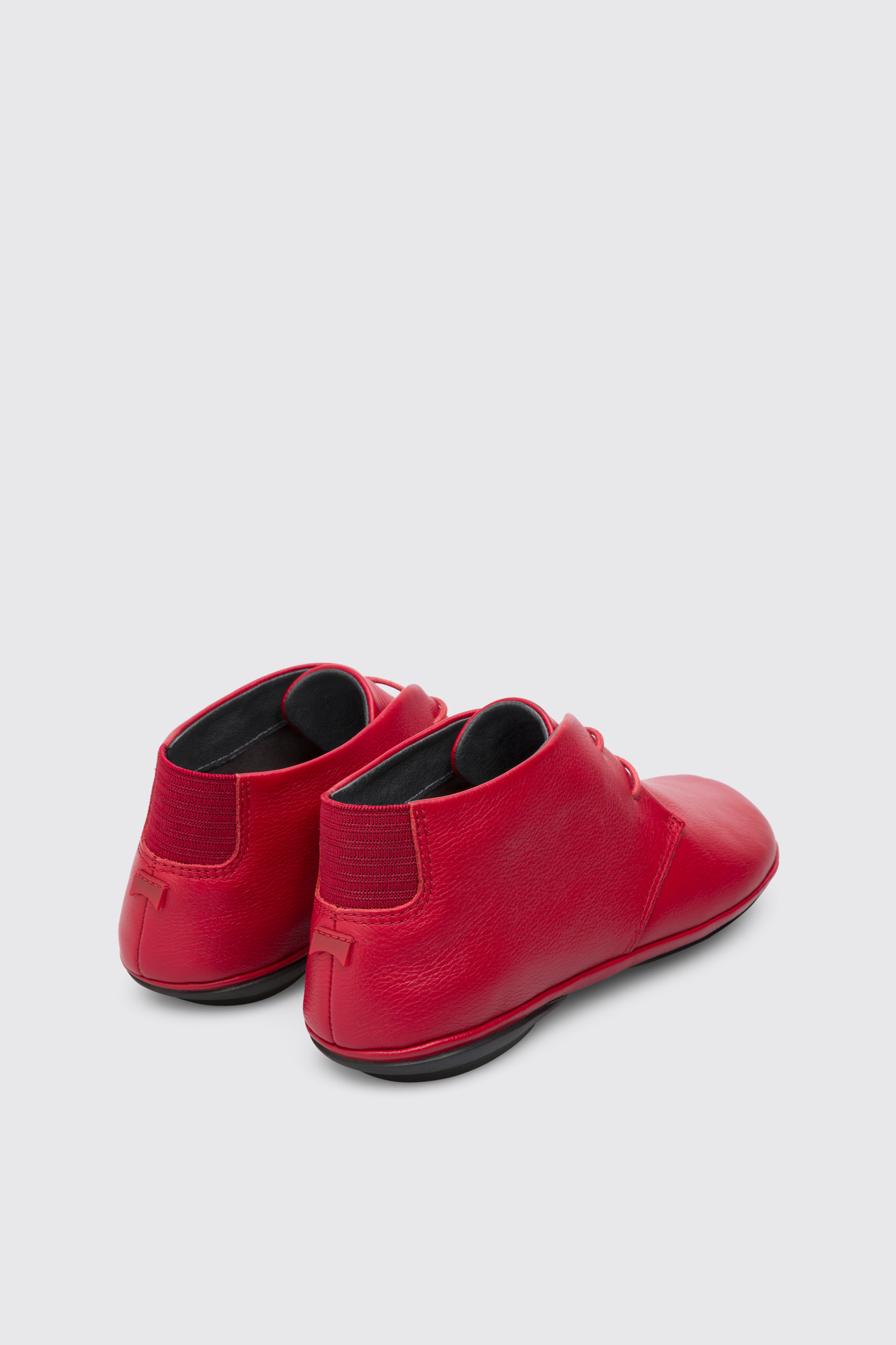Right Red lace up ankle boot for women - Image 3