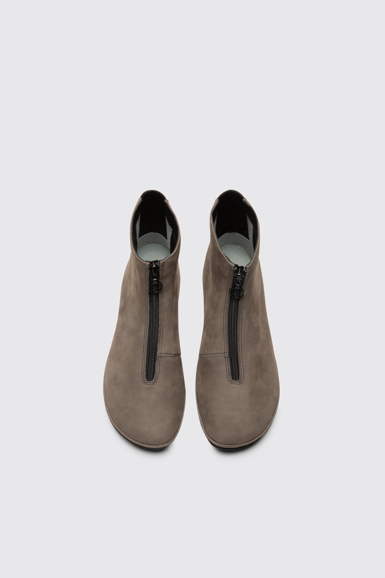 Right Grey green zip up ankle boot for women - Image 4