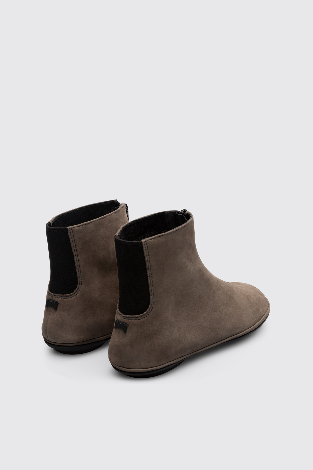 Right Grey green zip up ankle boot for women - Image 3
