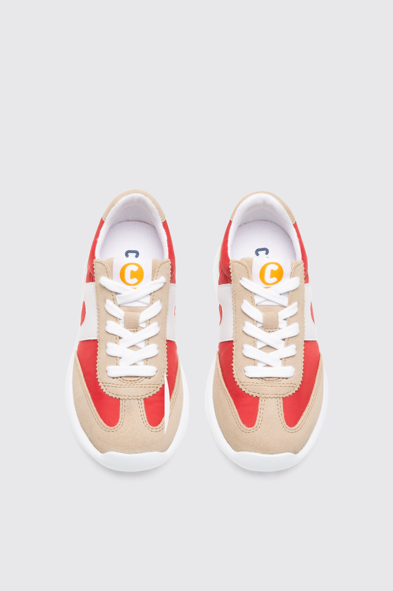 Driftie Red, white and beige kids’ sneaker - Image 4
