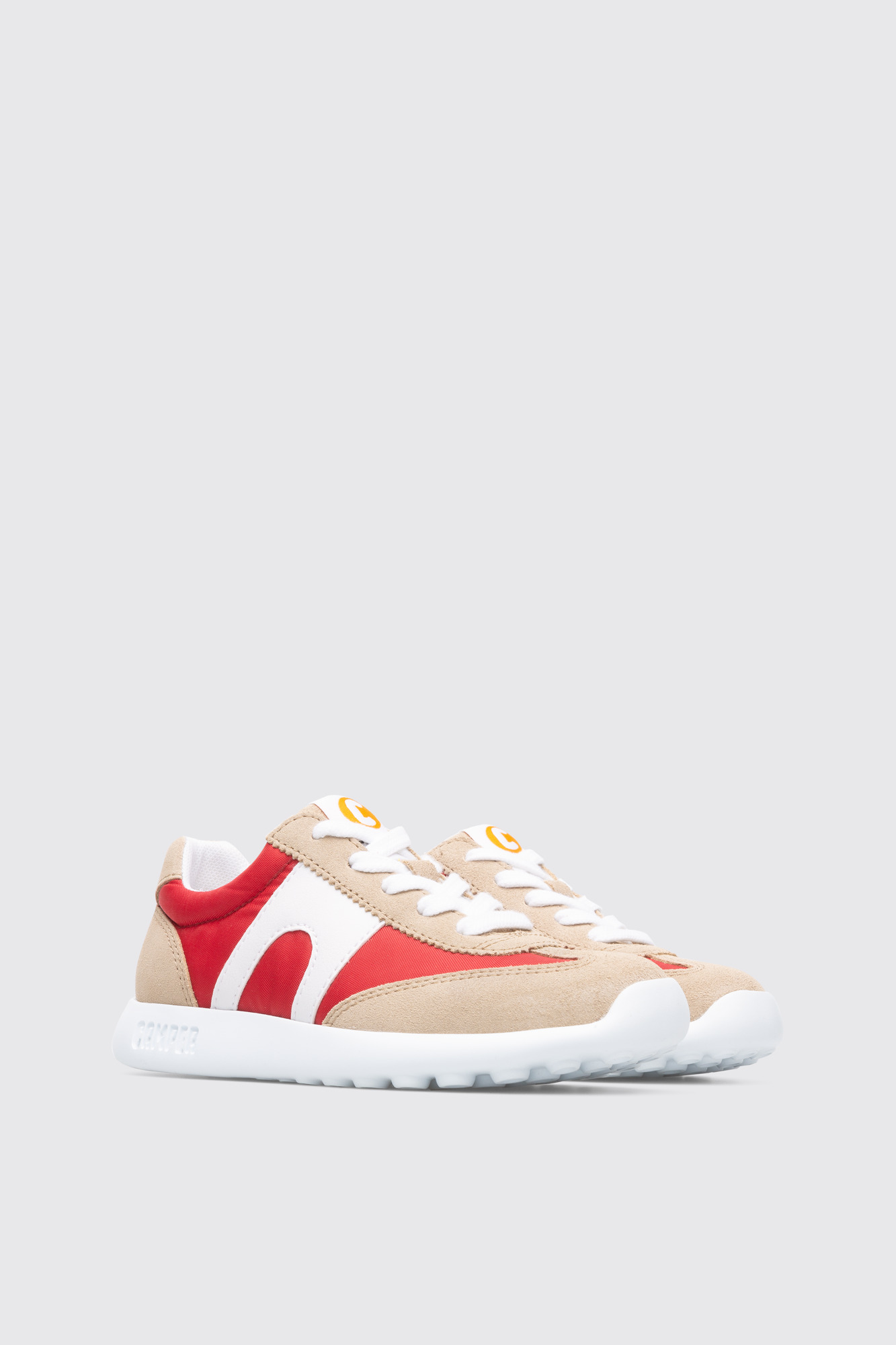 Driftie Red, white and beige kids’ sneaker - Image 2
