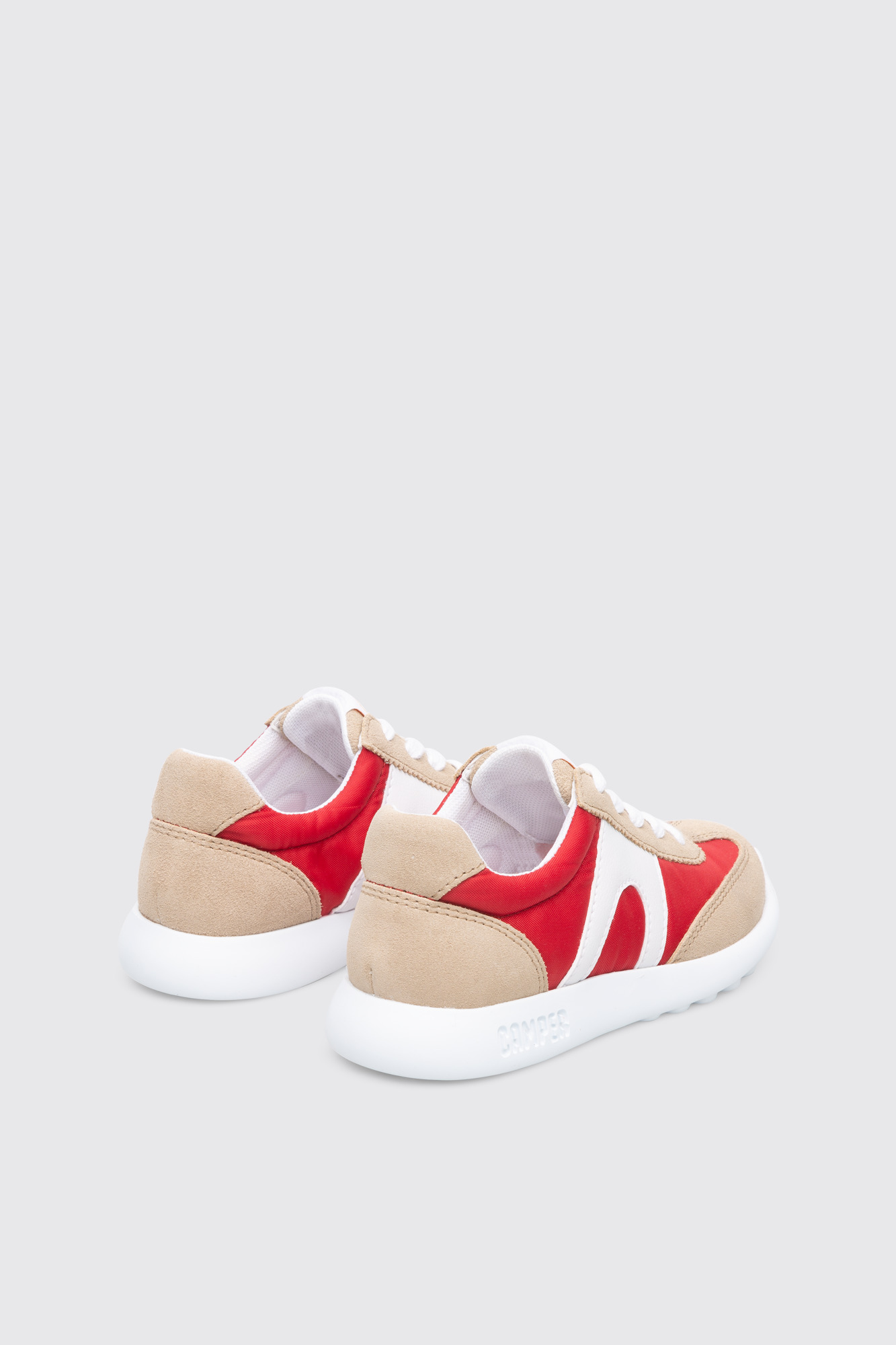 Driftie Red, white and beige kids’ sneaker - Image 3