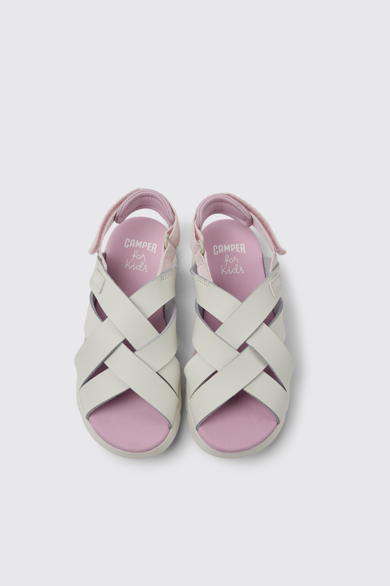Oruga White leather sandals for kids - Image 3