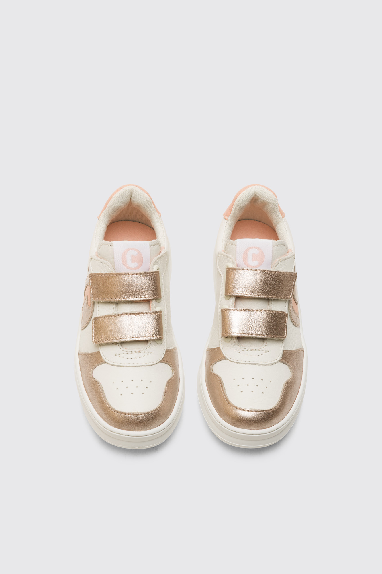 Runner White, pink and metallic pink sneaker for kids - Image 4