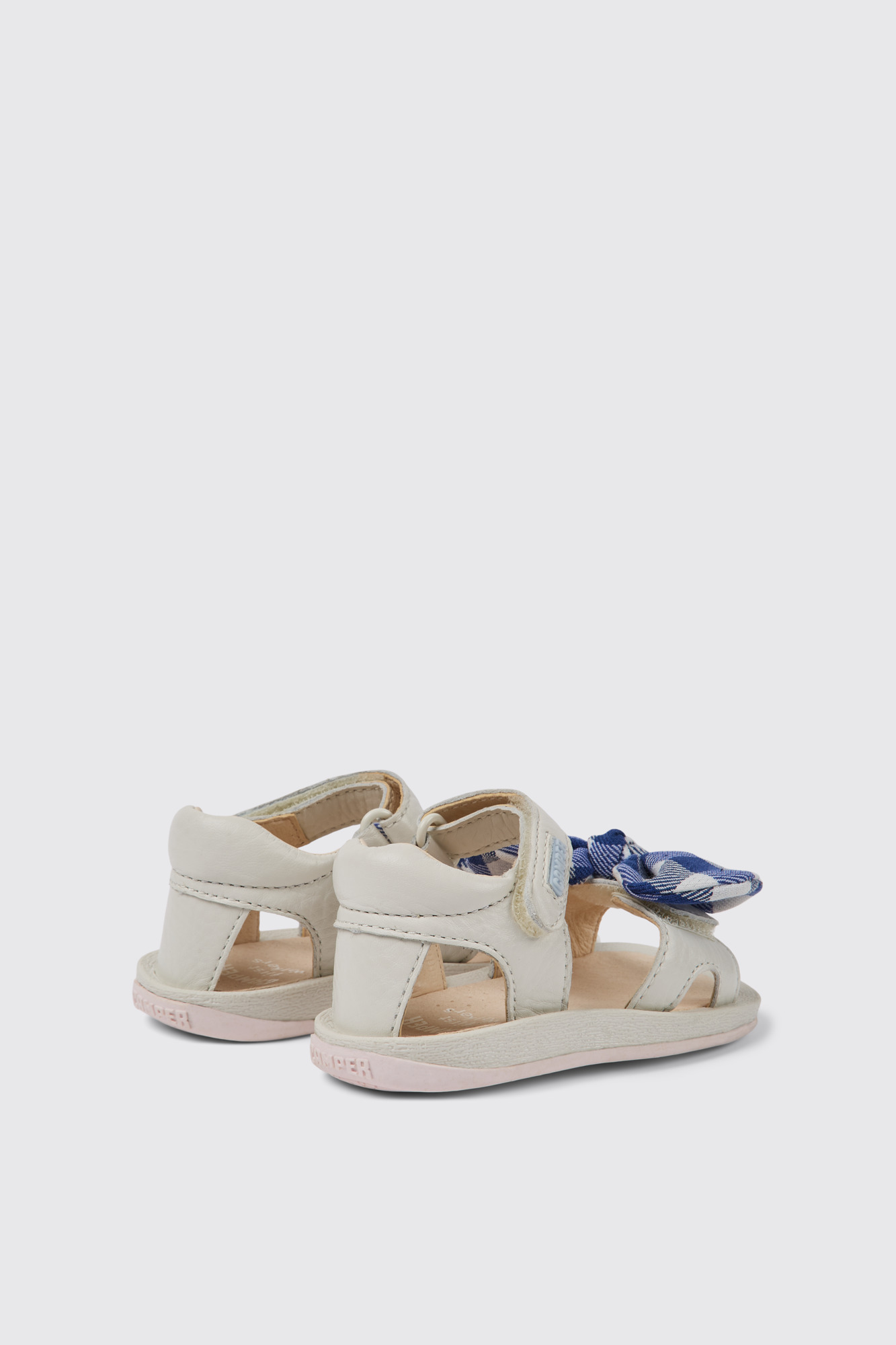 Bicho White leather sandals for kids - Image 2