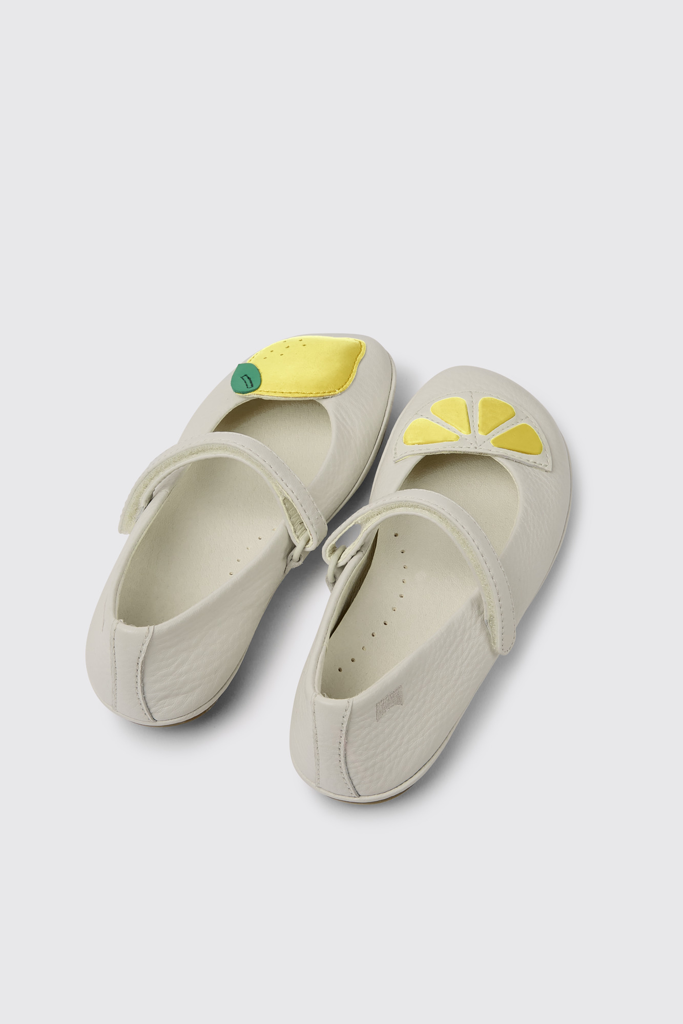 Twins White leather ballerinas for girls - Image 2