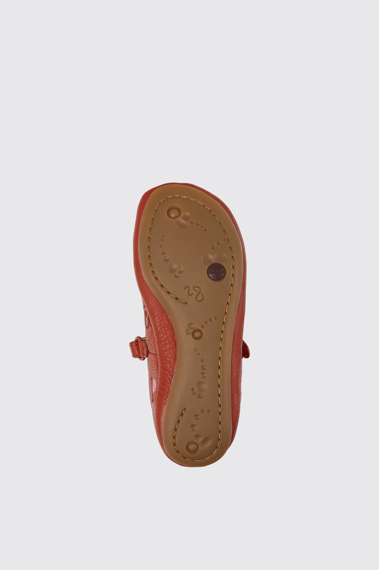 Twins Red leather ballerinas for girls - Image 4