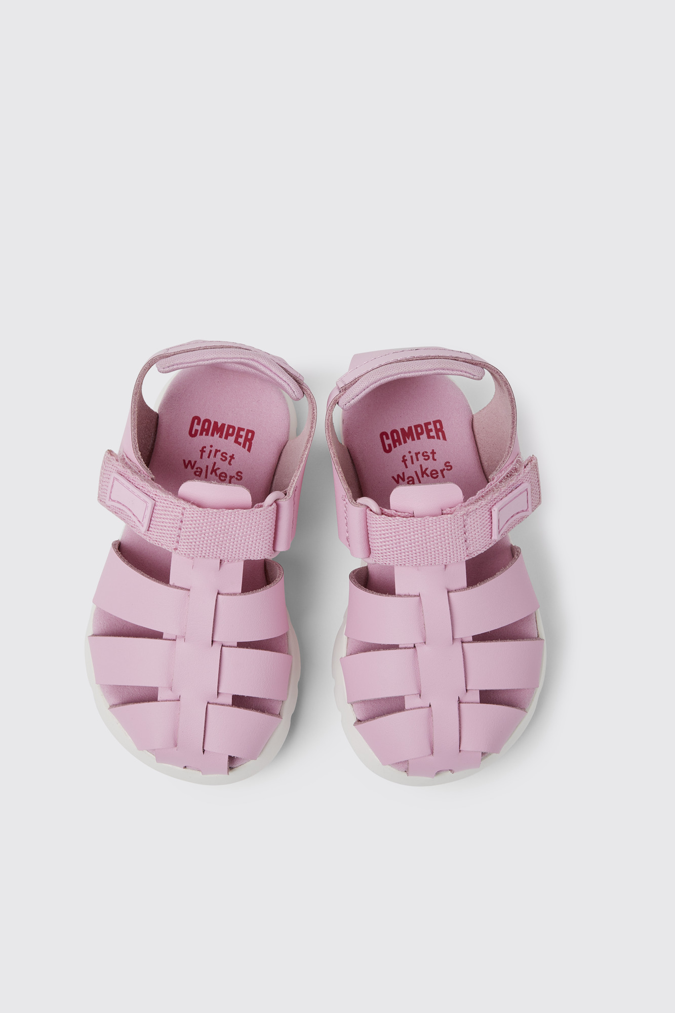Oruga Pink leather and textile sandals - Image 3