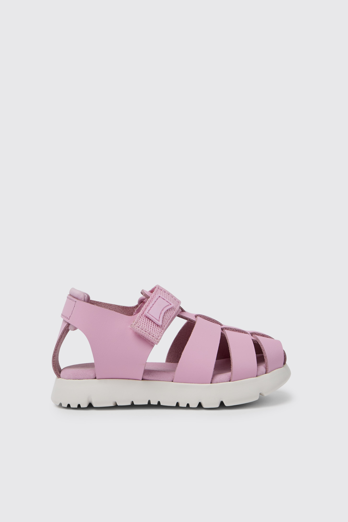 Oruga Pink leather and textile sandals - Image 5