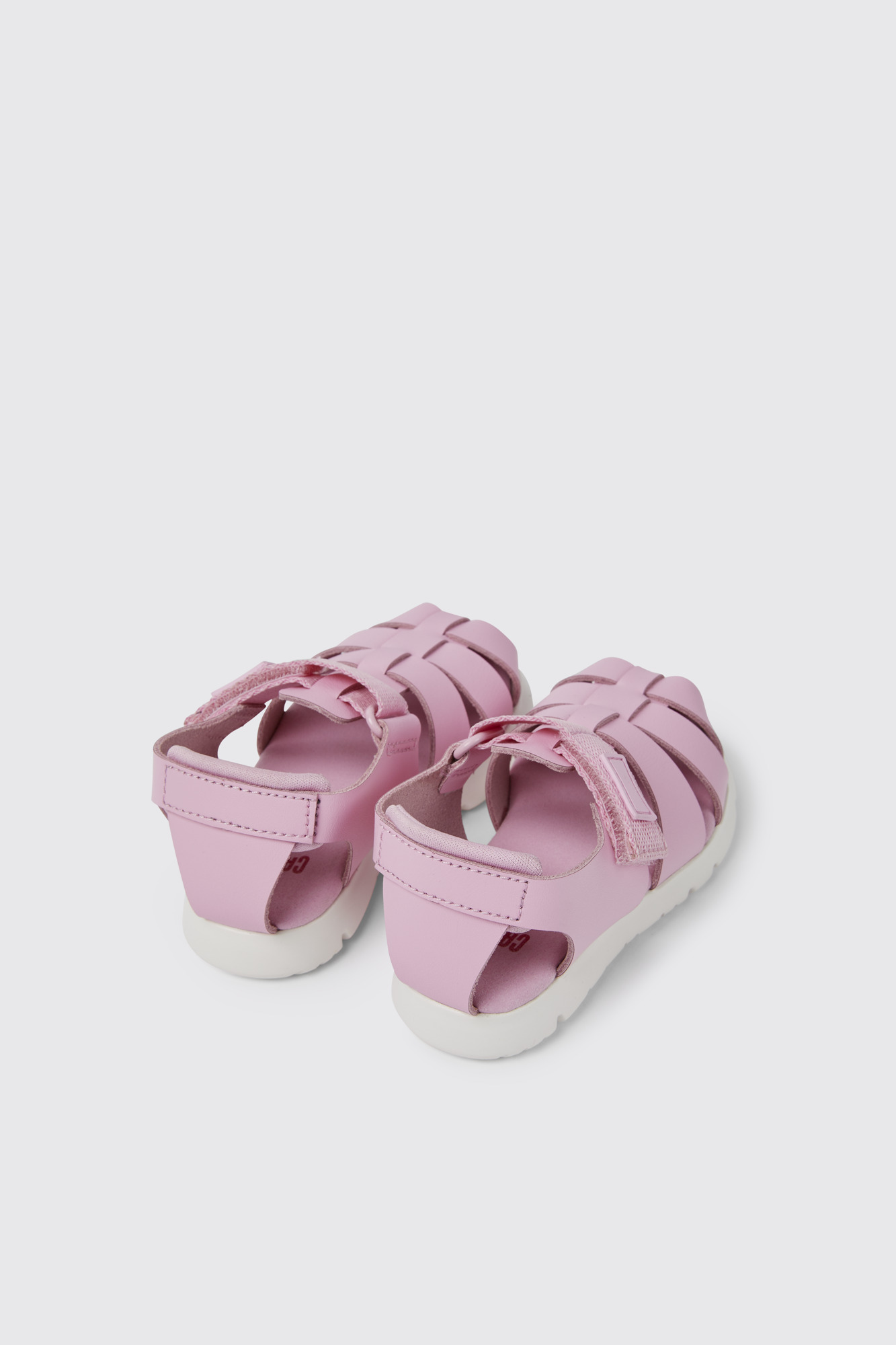 Oruga Pink leather and textile sandals - Image 2