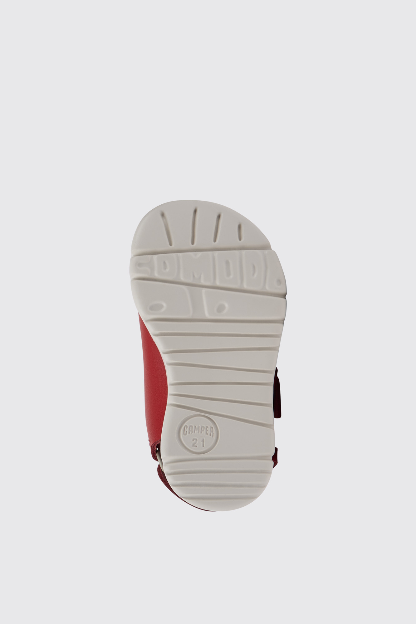 Oruga Red leather sandals for kids - Image 4