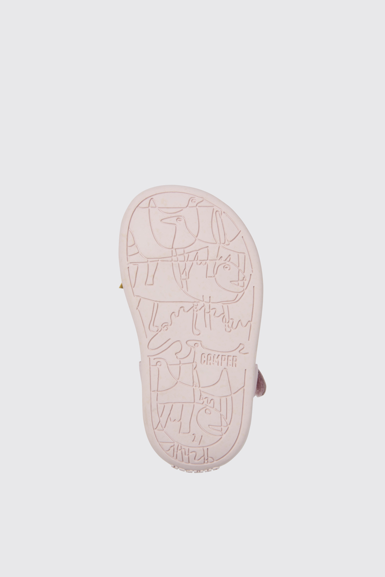 Twins Pink leather sandals for girls - Image 4