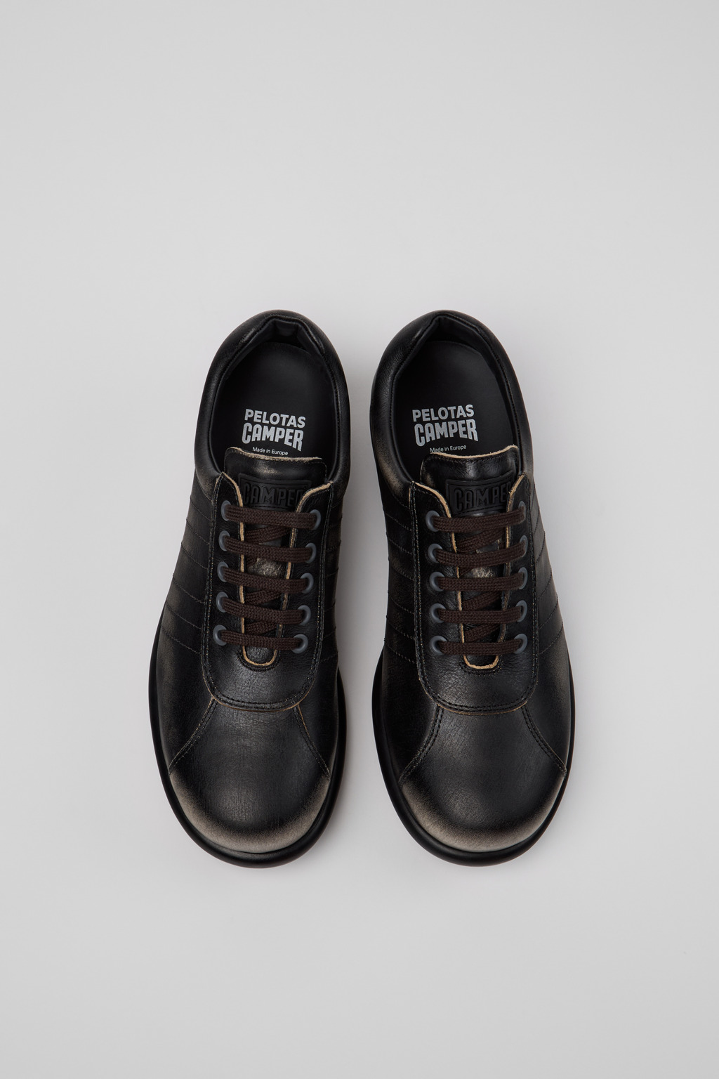 Pelotas Gray Leather Shoes for Men. - Image 5