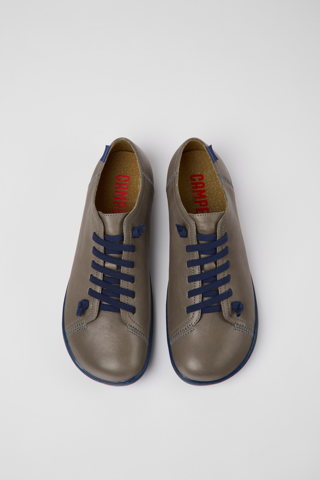 Peu Gray leather shoes for men - Image 4