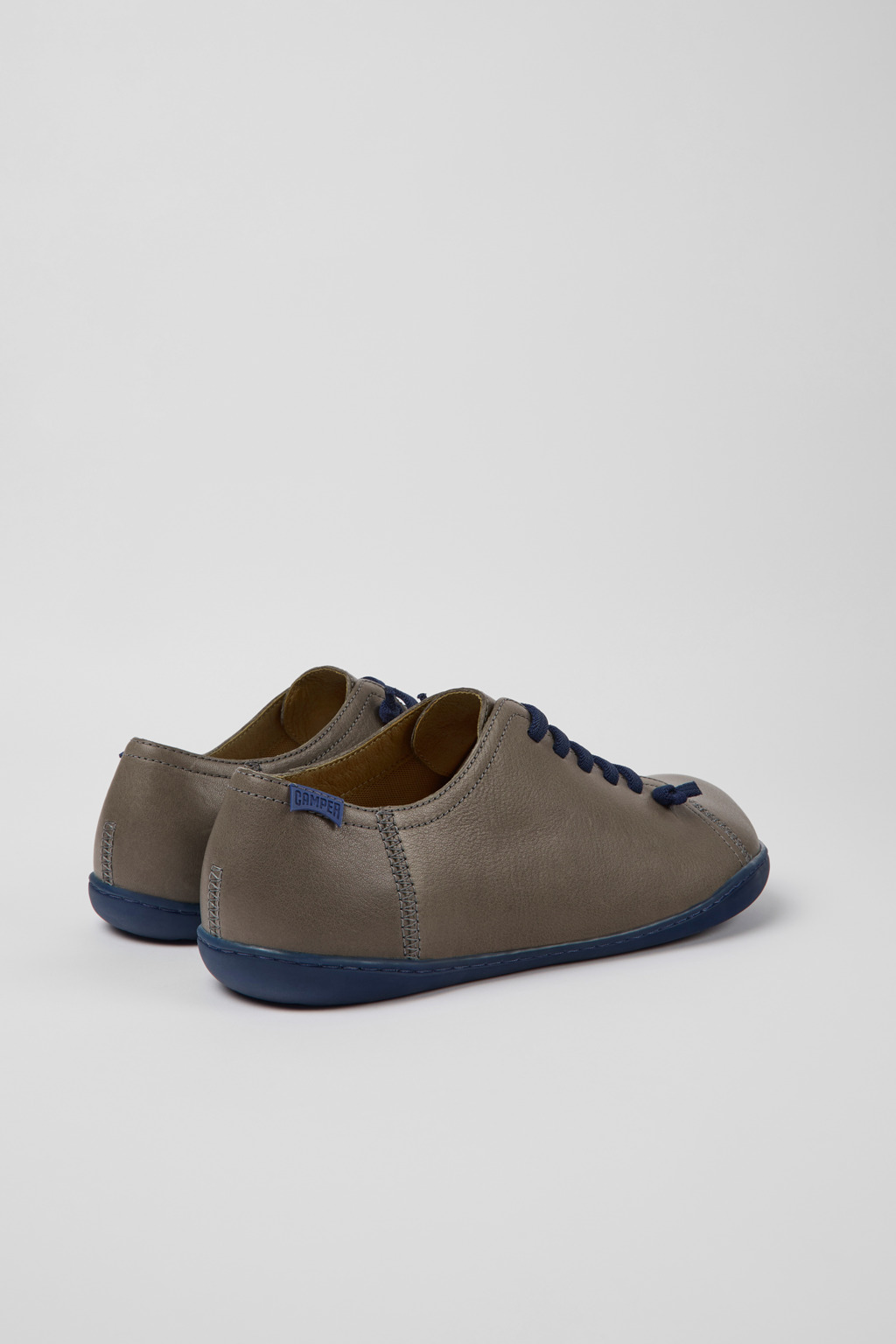 Peu Gray leather shoes for men - Image 3