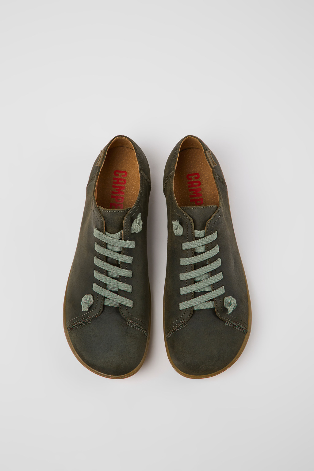 Peu Green-gray nubuck shoes for men - Image 4