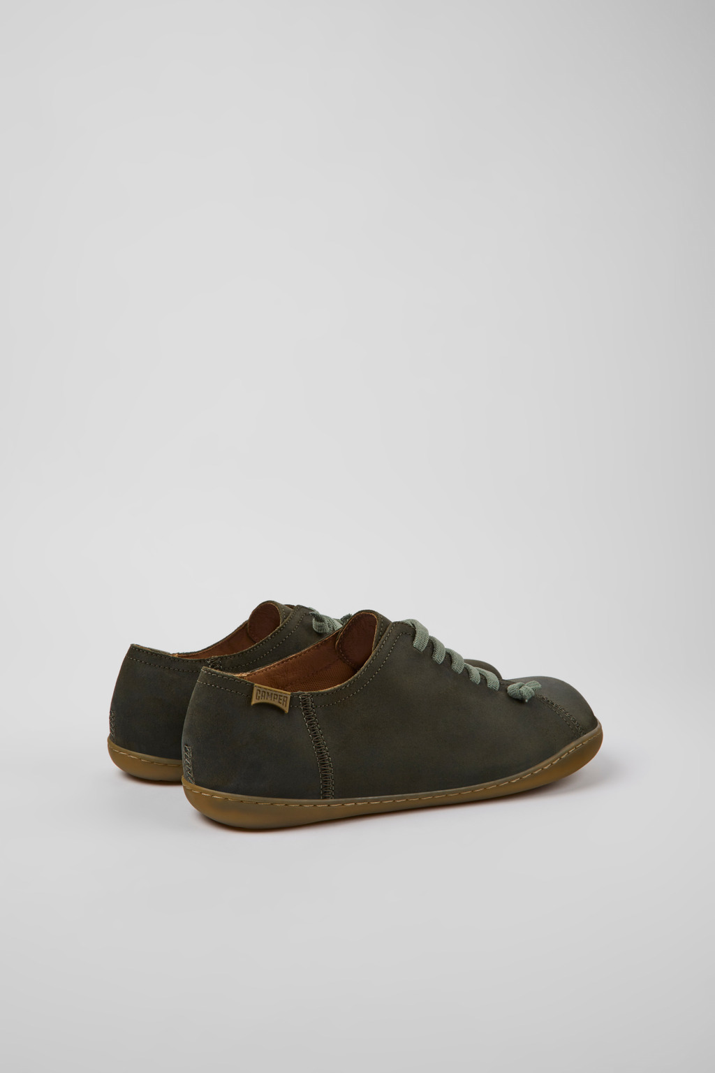 Peu Green-gray nubuck shoes for men - Image 3