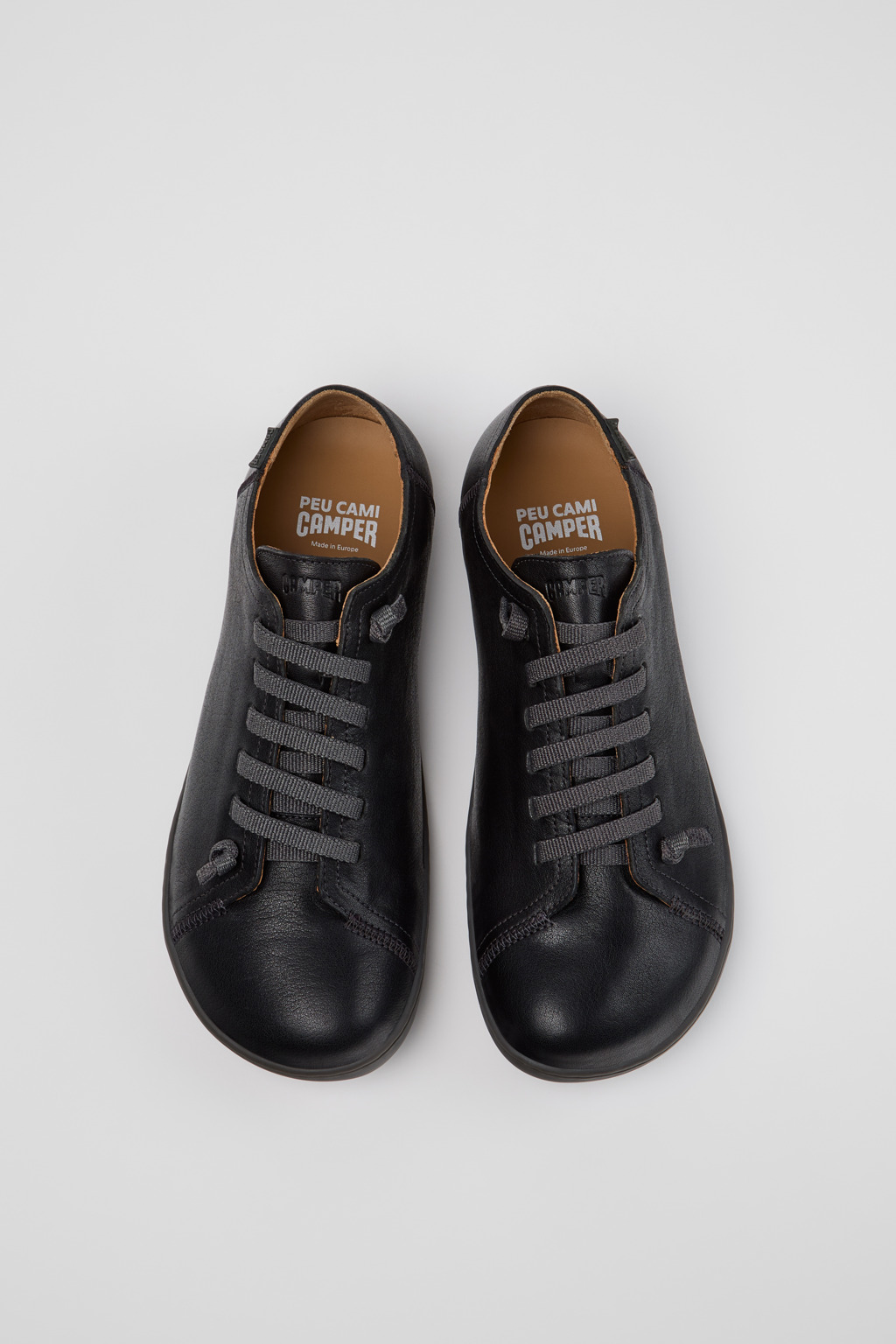 Peu Black Leather Shoes for Men. - Image 4