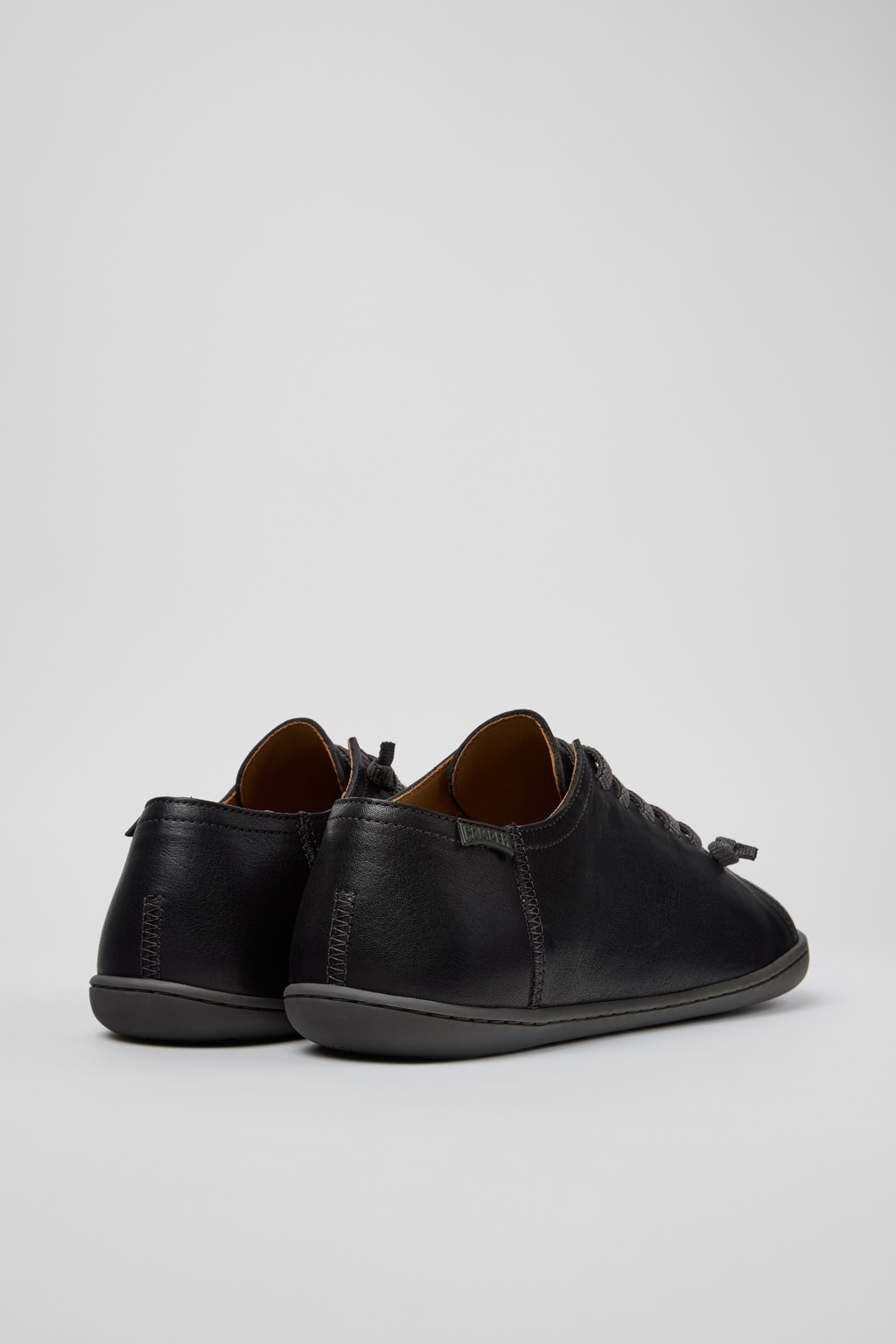 Peu Black Leather Shoes for Men. - Image 3