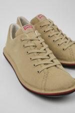 Beetle Beige Leather Shoe for Men