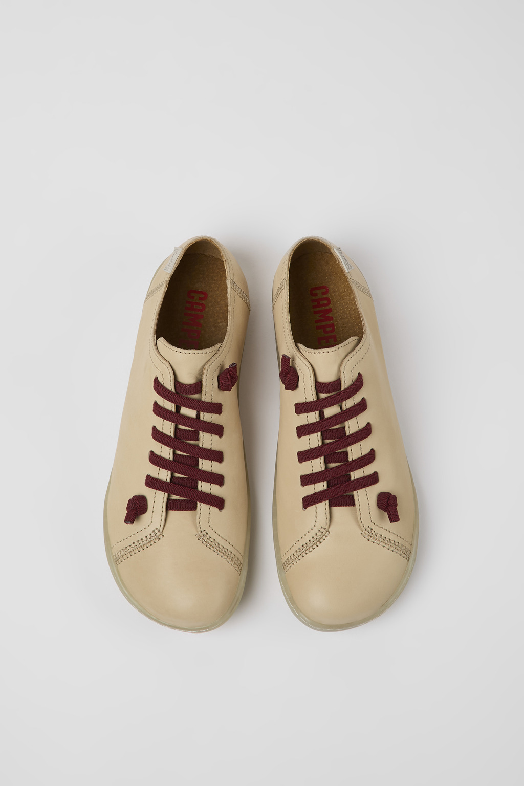 Peu Beige leather shoes for women - Image 4