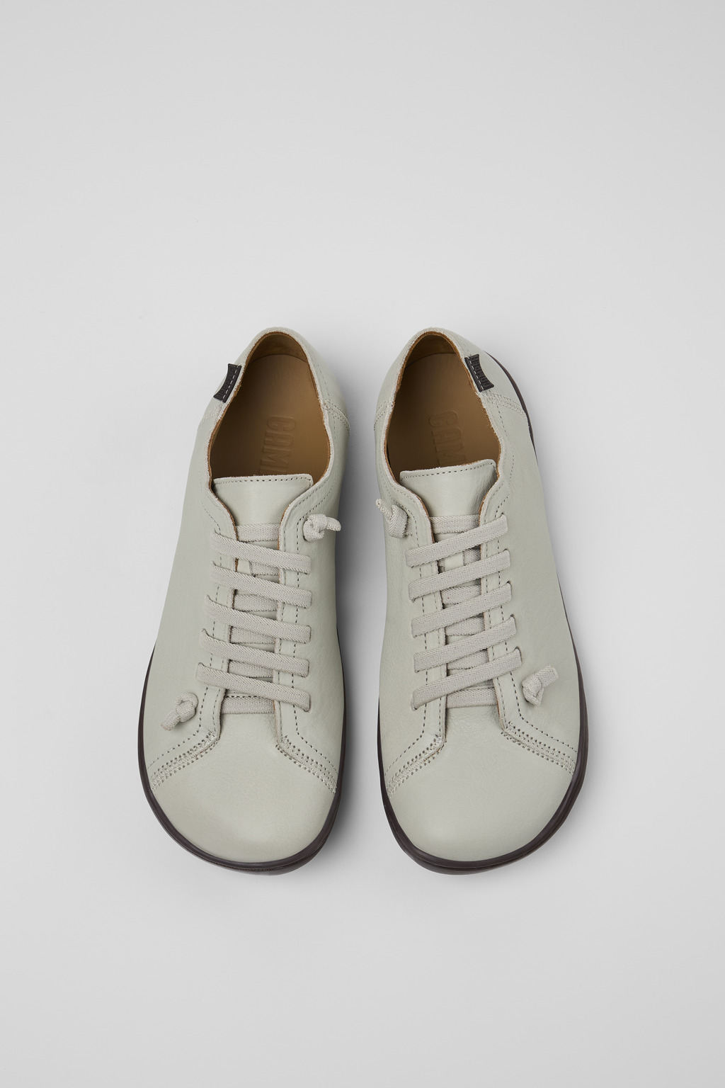Peu Gray Leather Shoes for Women - Image 4
