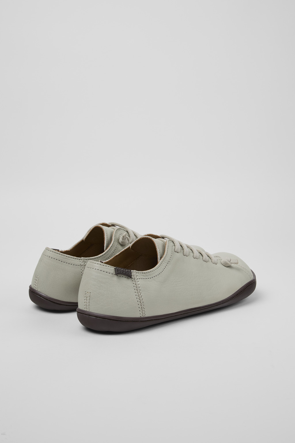 Peu Gray Leather Shoes for Women - Image 3