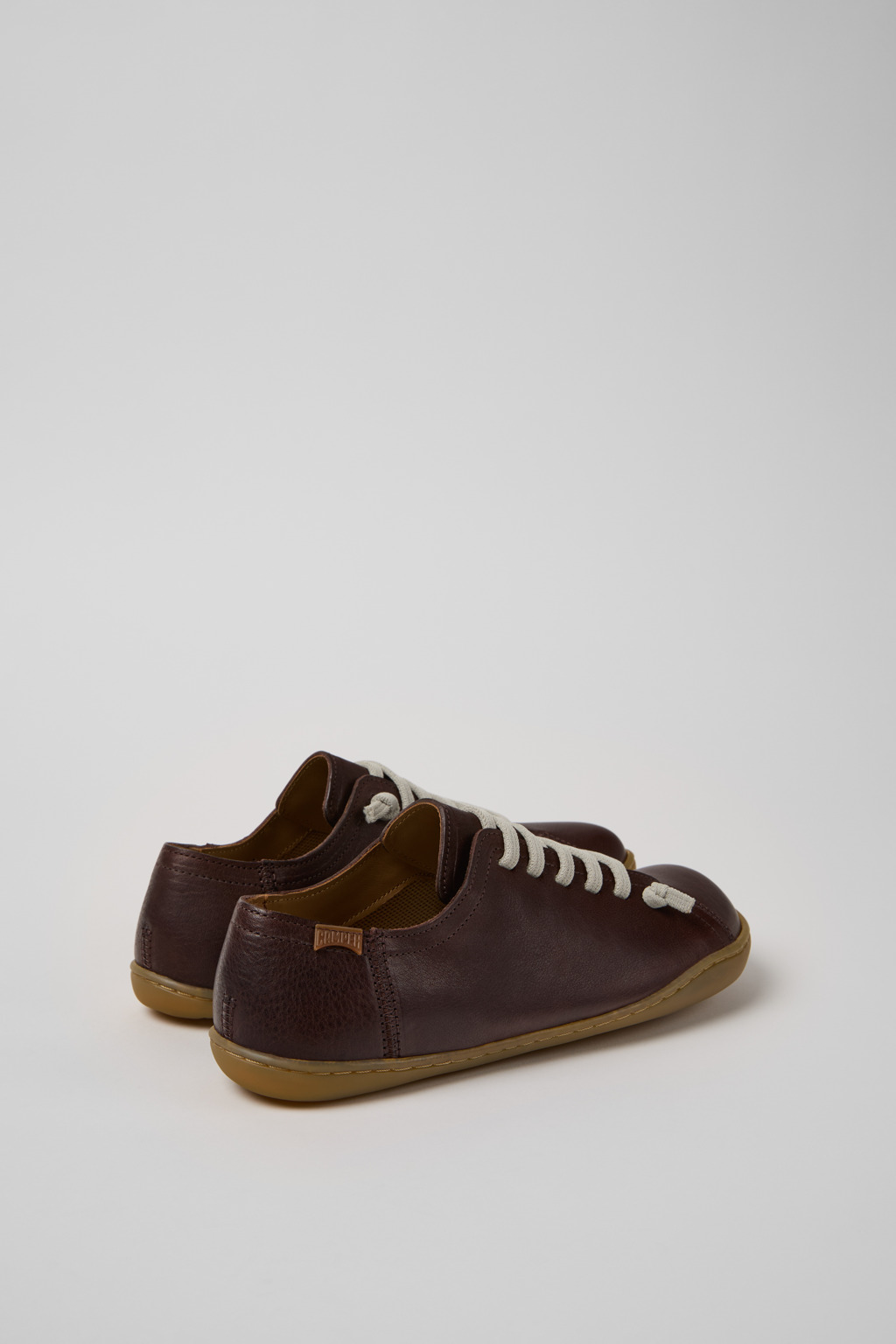 Peu Burgundy Leather Shoes for Women. - Image 3
