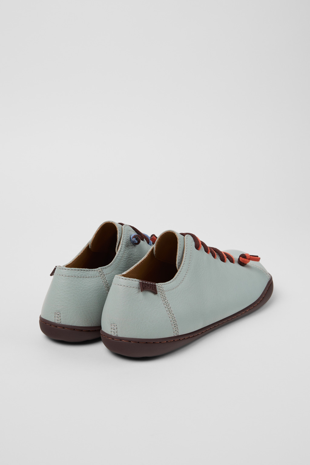 Twins Gray Leather Shoes for Women. - Image 3