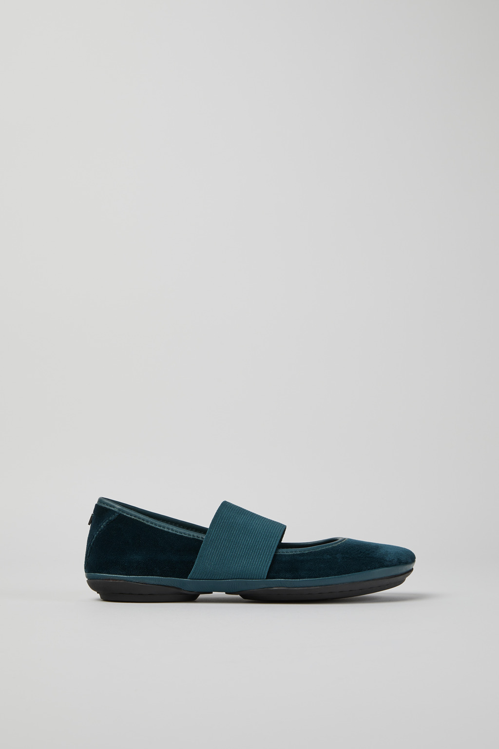 Right Green velvet leather ballerina shoes - Image 2