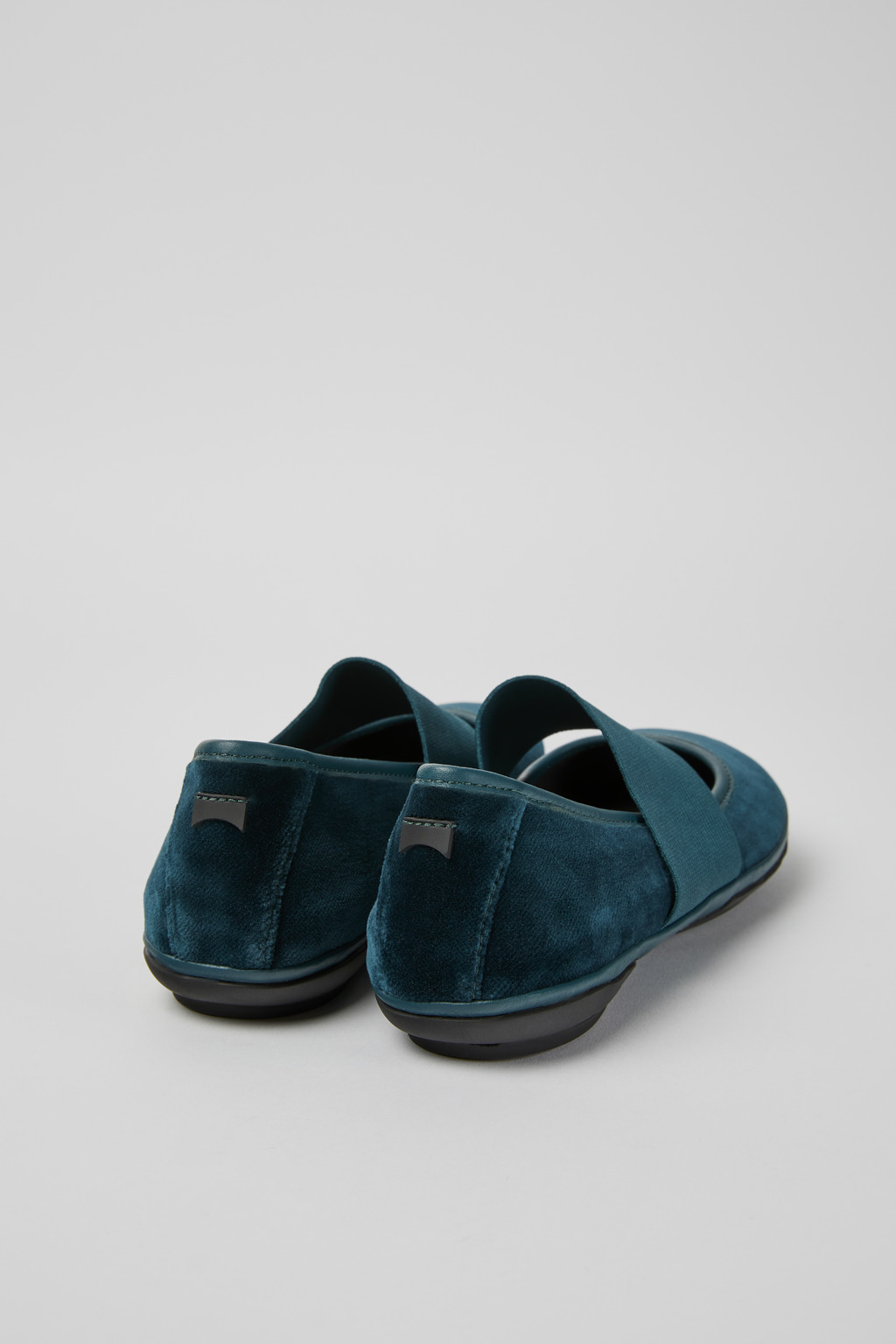 Right Green velvet leather ballerina shoes - Image 3