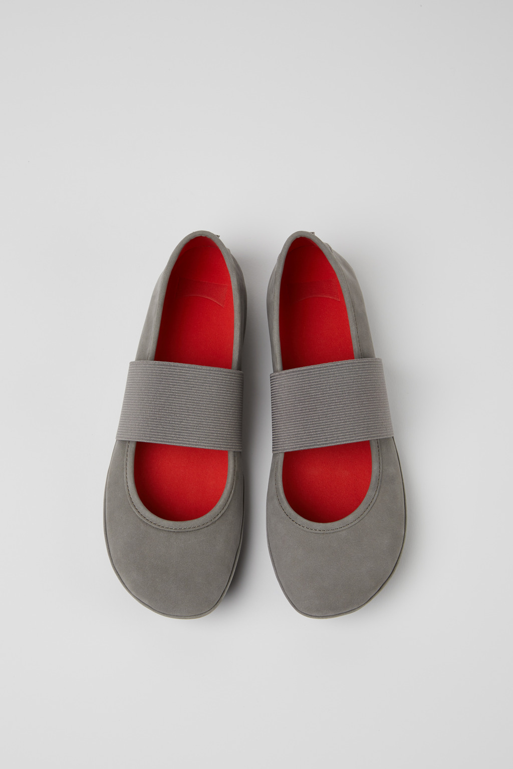 Right Gray nubuck ballerina flats for women - Image 4