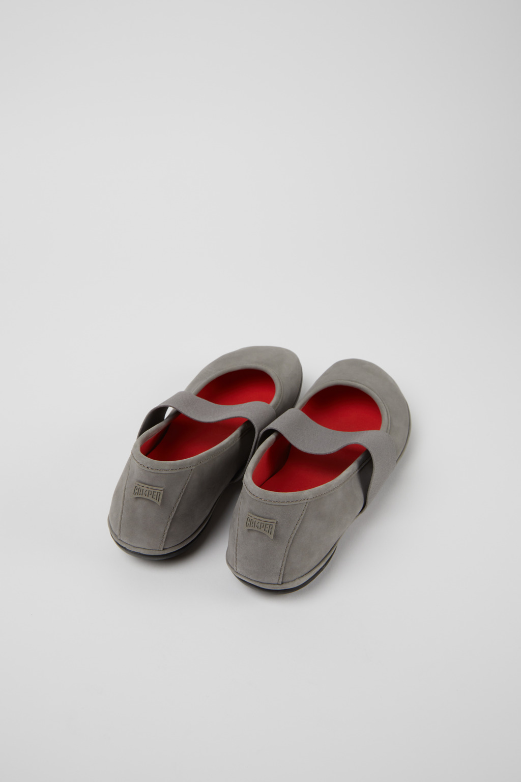 Right Gray nubuck ballerina flats for women - Image 3